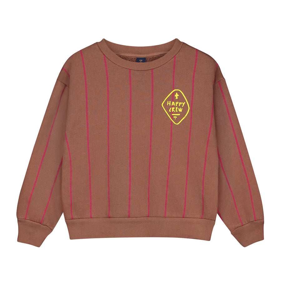 Bonmot Wood Vertical Stripes Sweatshirt