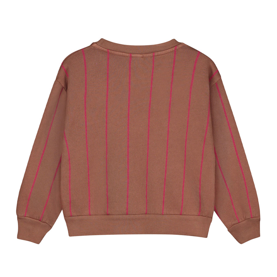 Bonmot Wood Vertical Stripes Sweatshirt