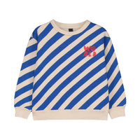 Bonmot Fog Diagnal Stripes Sweatshirt