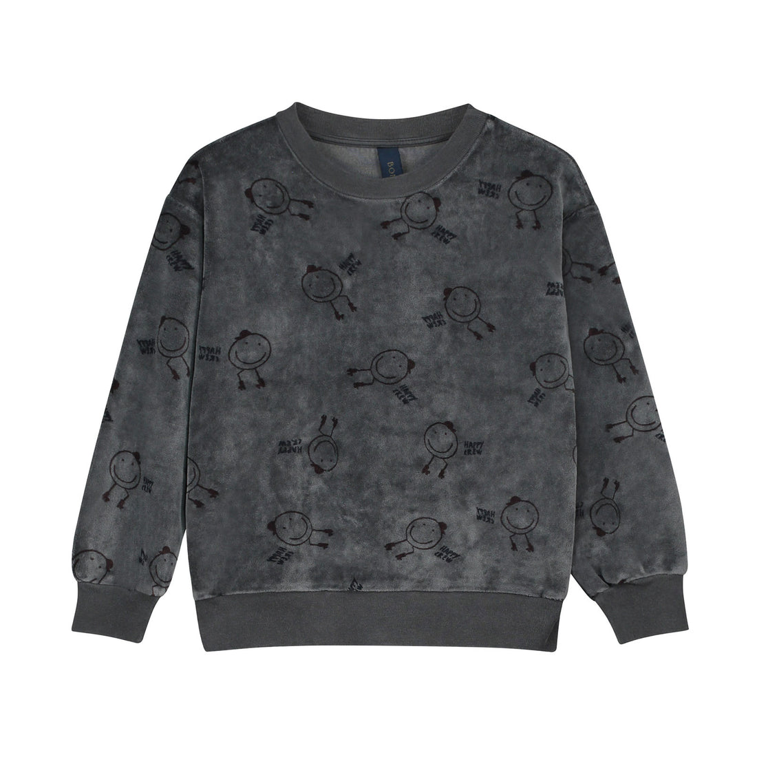 Bonmot Good Night Velvet Happy Crew Sweatshirt
