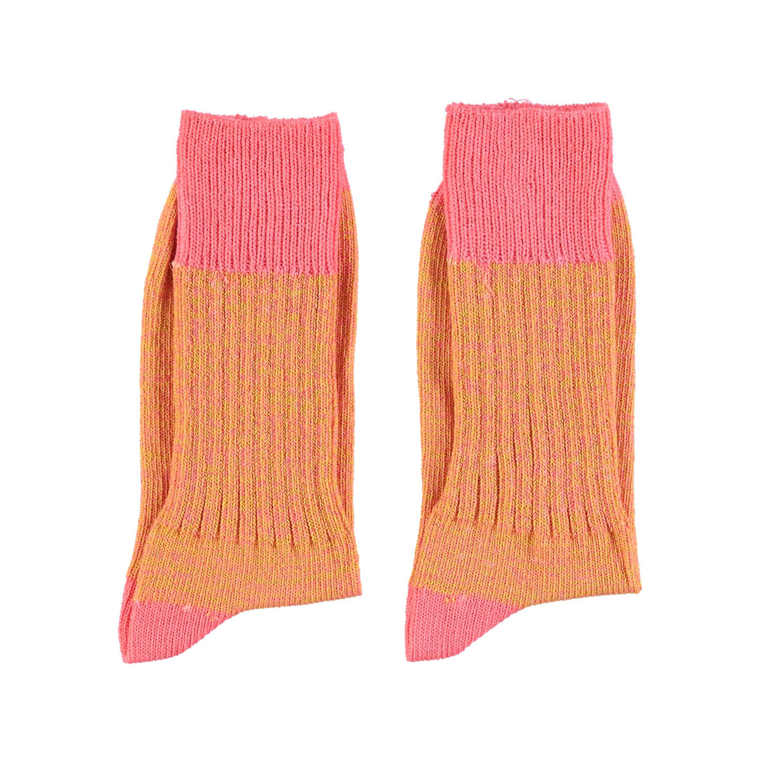 Piupiuchick Orange/Pink Short Socks