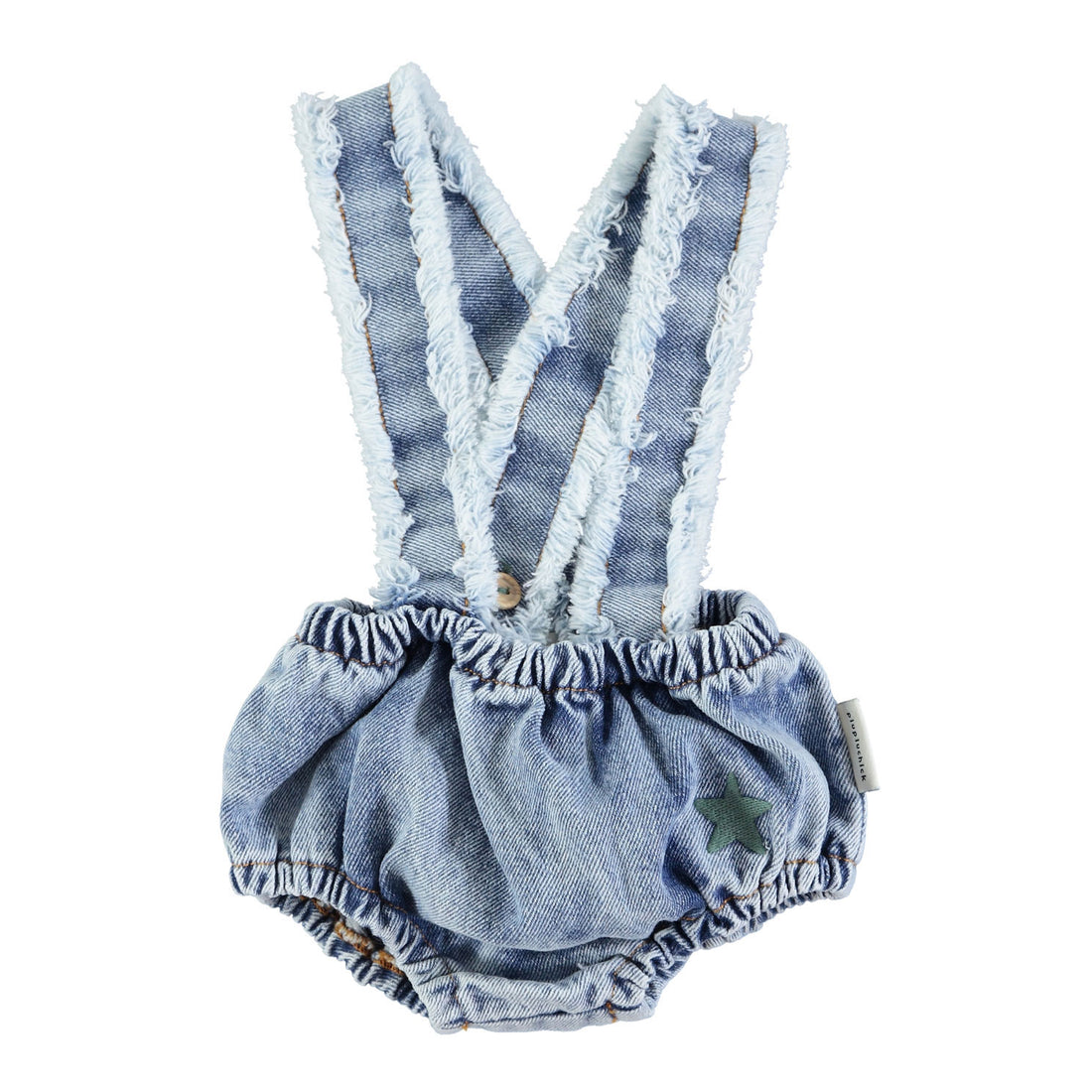 Piupiuchick Washed Light Blue Strap Shorties