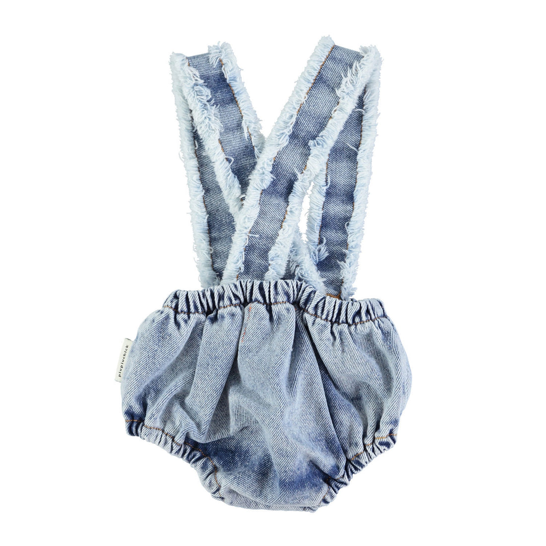 Piupiuchick Washed Light Blue Strap Shorties