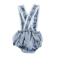 Piupiuchick Washed Light Blue Strap Shorties