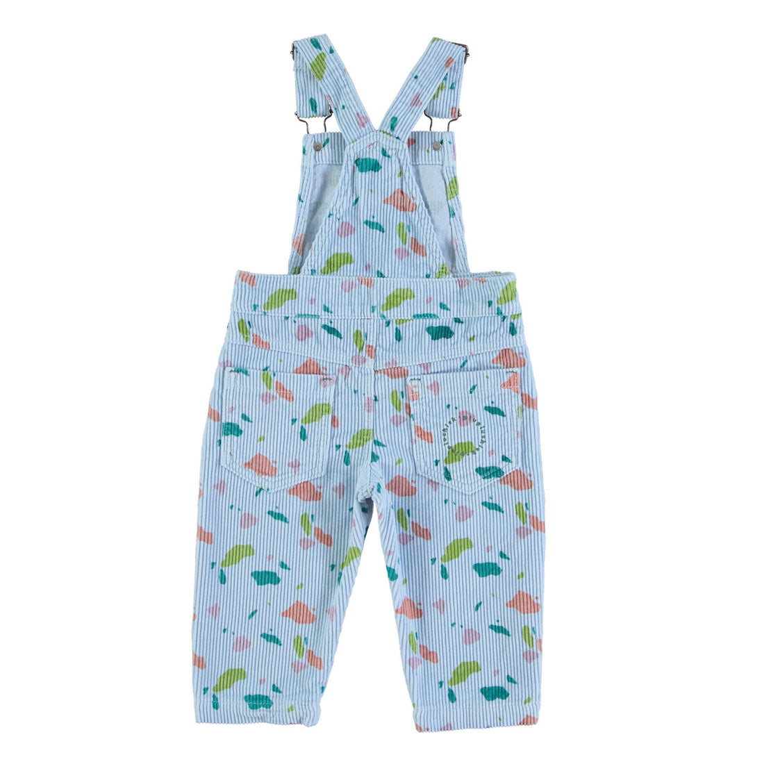 Piupiuchick Blue/ Mulitcolor Geometric Dungarees