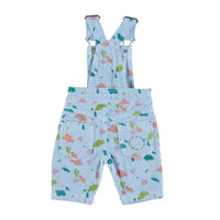 Piupiuchick Blue/ Mulitcolor Geometric Dungarees