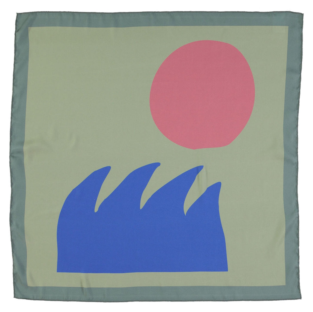 Piupiuchick Green Sea Print Silky Bandana