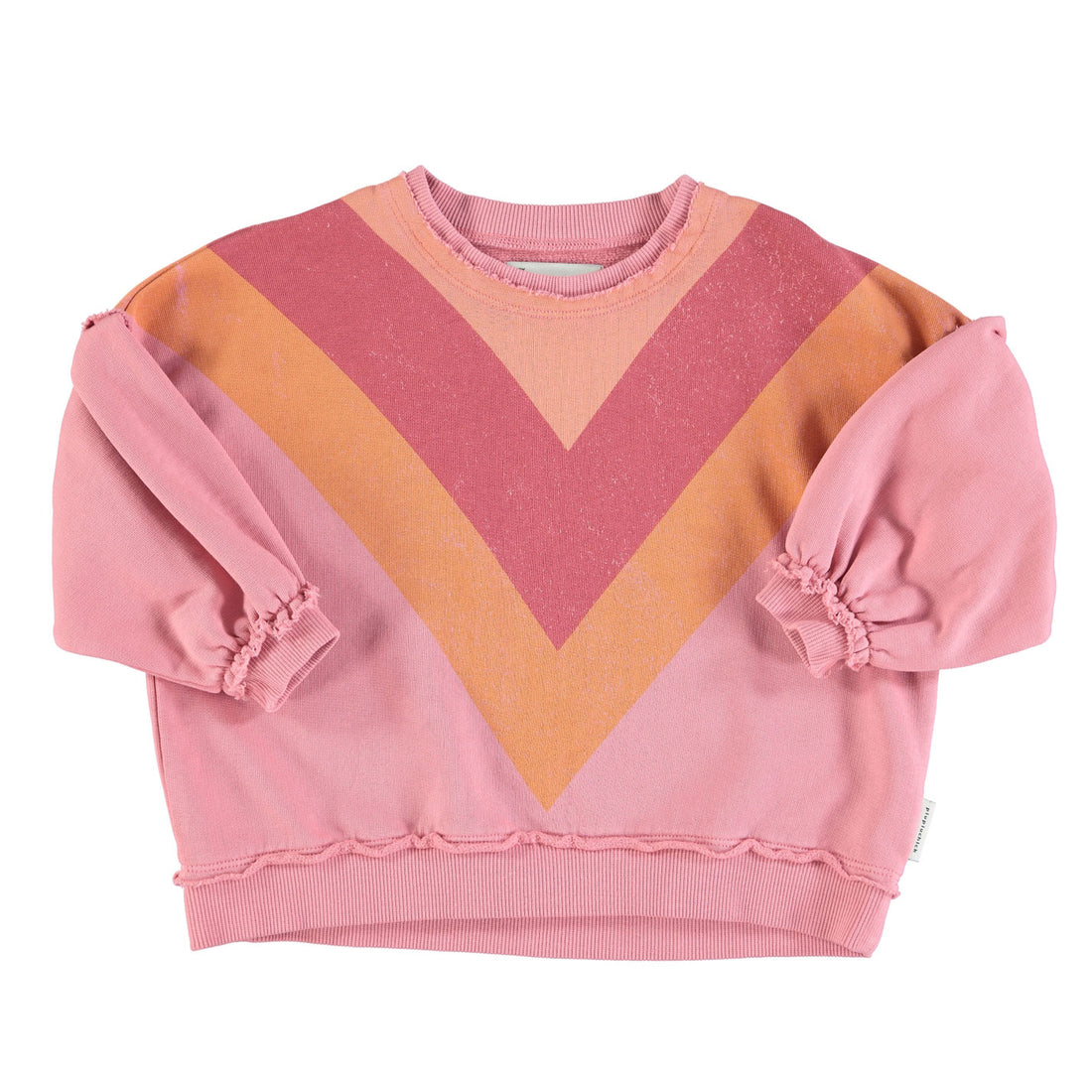 Piupiuchick Pink With Multicolor Triangle Sweatshirt
