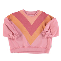 Piupiuchick Pink With Multicolor Triangle Sweatshirt