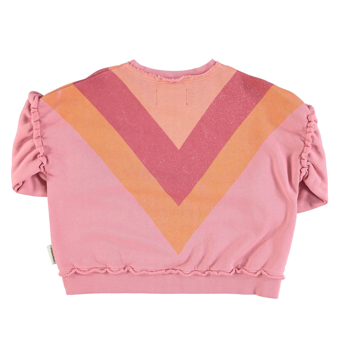 Piupiuchick Pink With Multicolor Triangle Sweatshirt