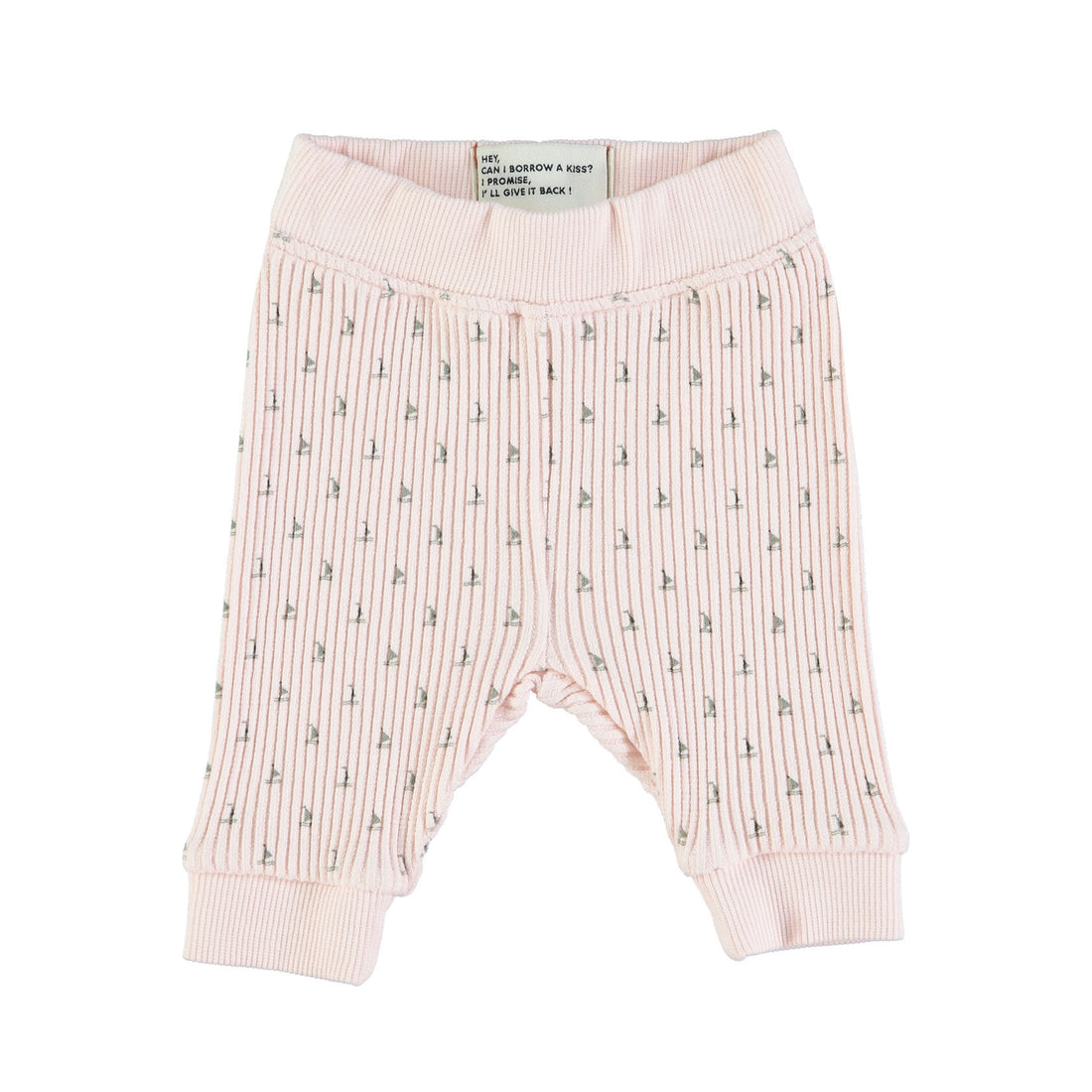 Piupiuchick Pink Boats Ribbed Leggings