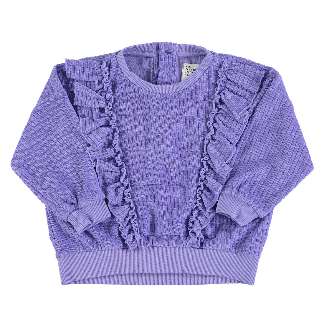 Piupiuchick Purple Frills Terry Sweatshirt