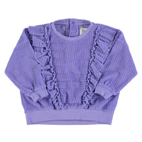 Piupiuchick Purple Frills Terry Sweatshirt
