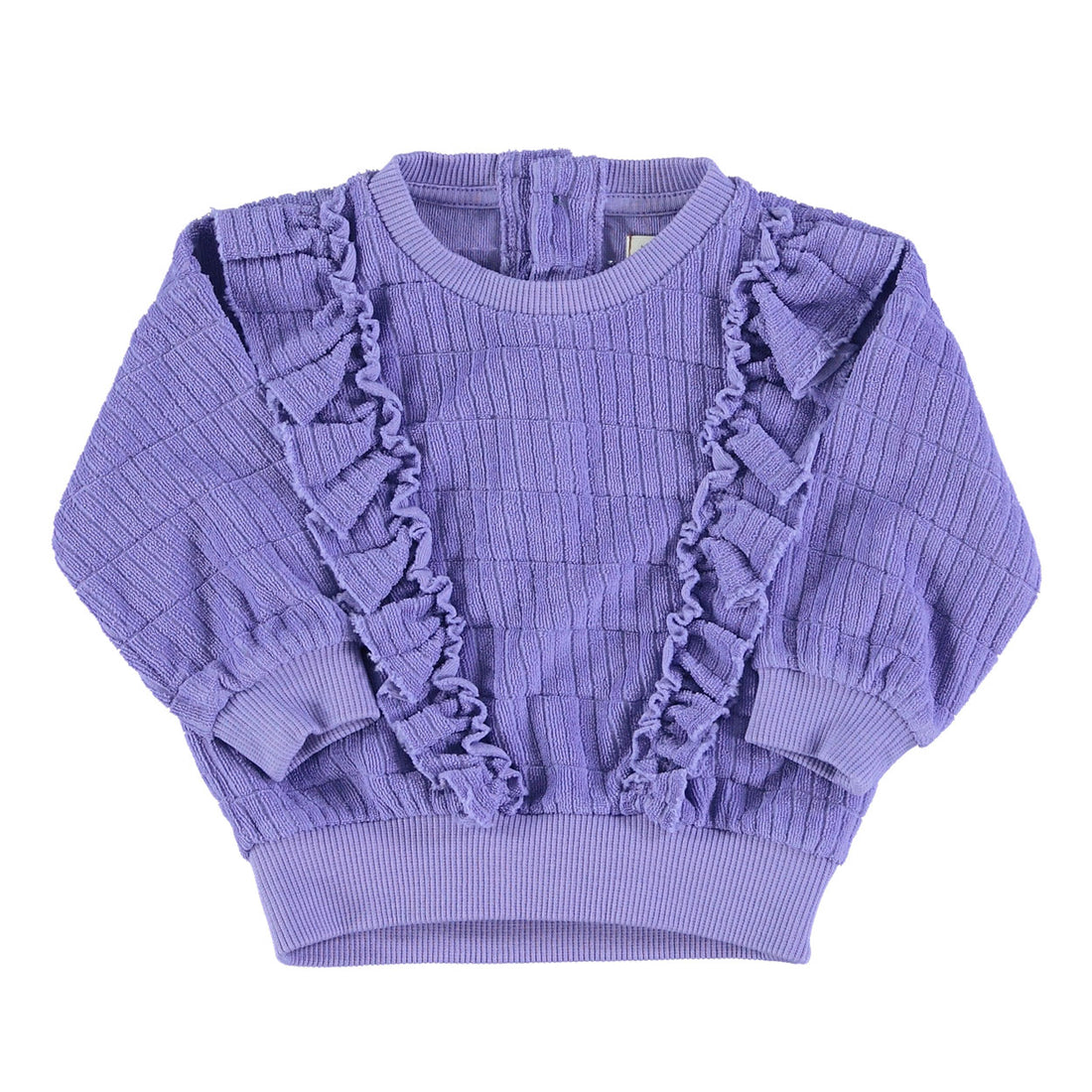 Piupiuchick Purple Frills Terry Sweatshirt