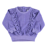 Piupiuchick Purple Frills Terry Sweatshirt