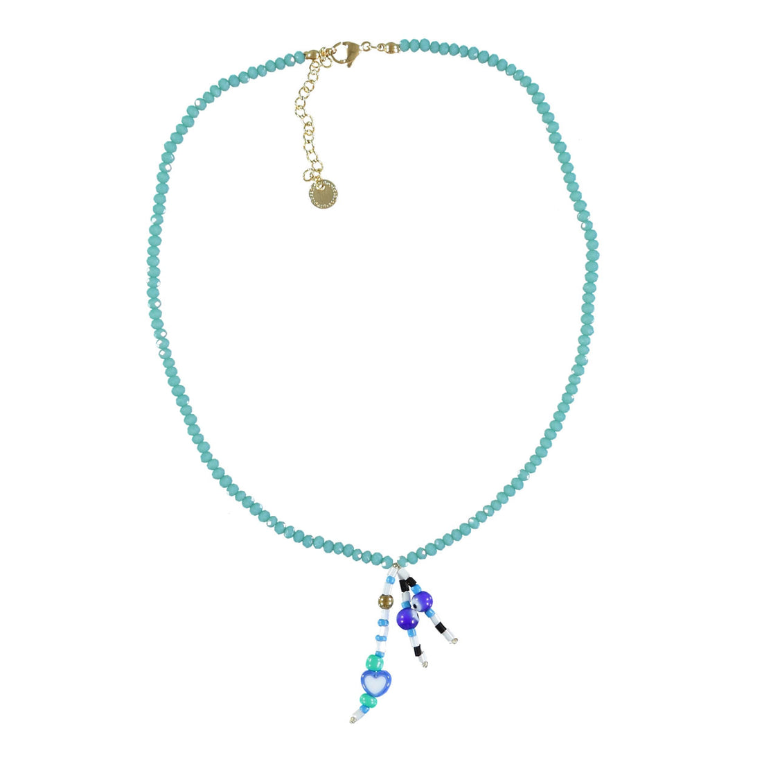 Piupiuchick Blue Glass Beads Necklaces