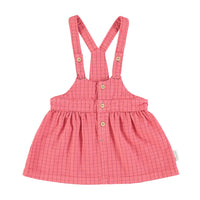 Piupiuchick Strawberry Checkered Strap Skirt