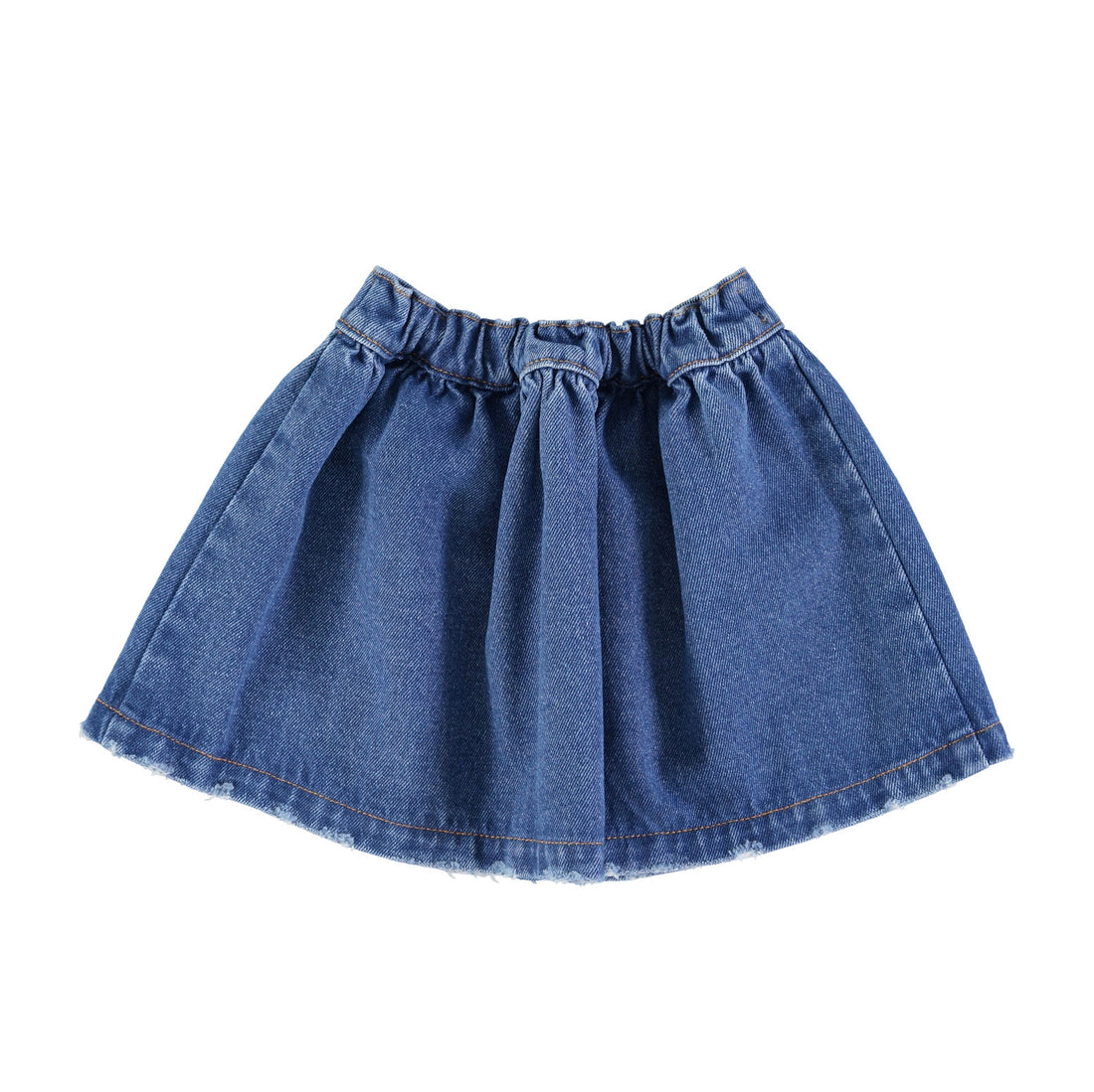 Piupiuchick Washed Navy Denim Short  Skirt