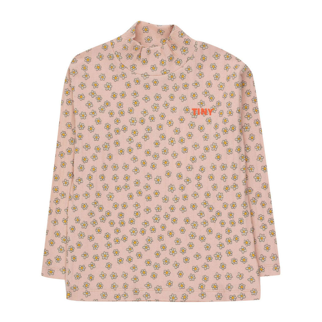 Tiny Cottons Wild Rose Daisies Mockneck Tee