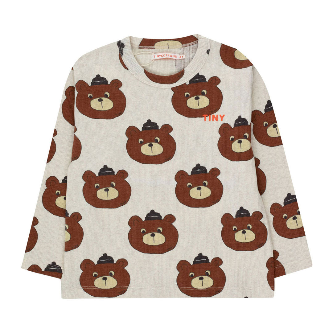 Tiny Cottons Light Cream Heather Bears Tee