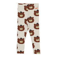 Tiny Cottons Light Cream Heather Bears Leggings