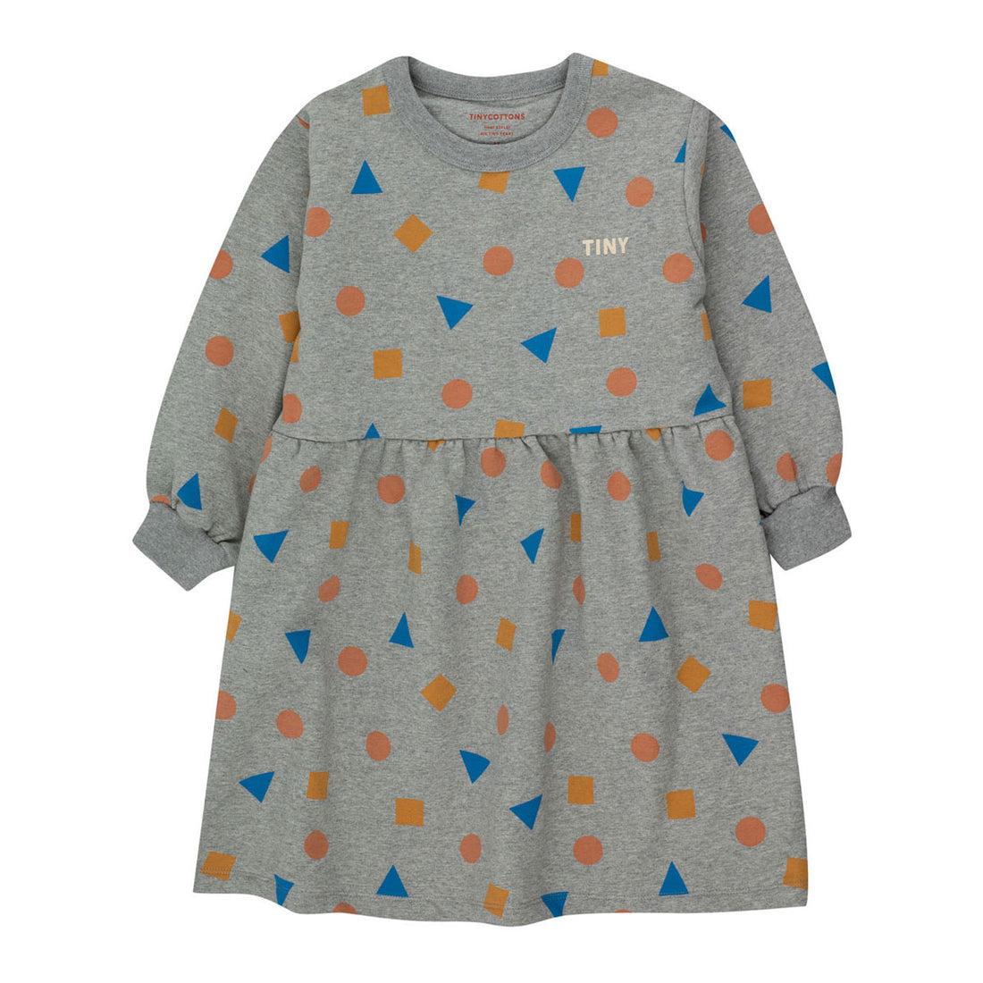 Tiny Cottons Medium Grey Heather Geometric Dress