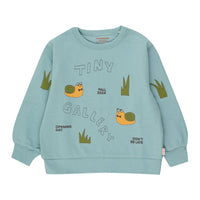 Tiny Cottons Warm Blue Artsy Snail Sweatshirt