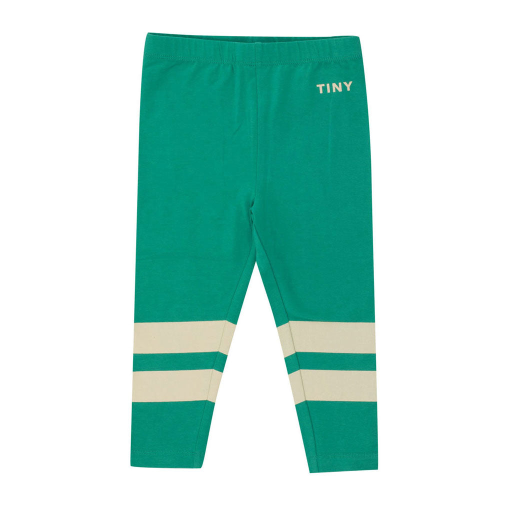 Tiny Cottons Deep Green Stripes Leggings