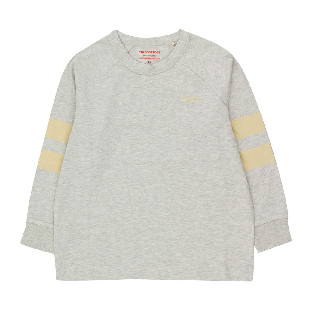 Tiny Cottons Light Grey Heather Stripes Tee