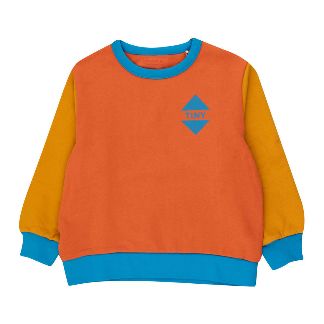 Tiny Cottons Brick/Deep Yellow Colorblock Sweatshirt