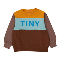 Tiny Cottons Mustard/Chocolate Colorblock Sweatshirt