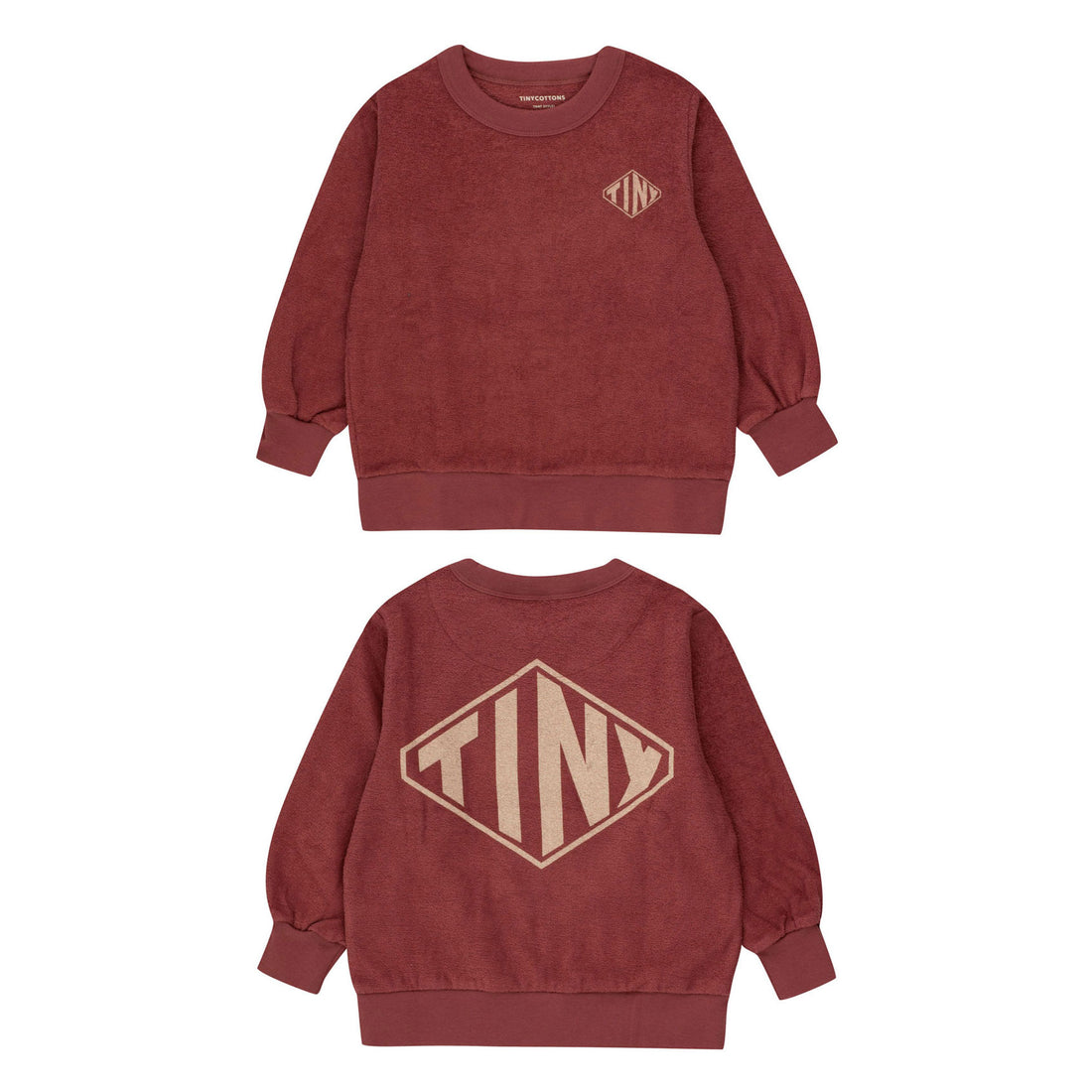 Tiny Cottons Burgundy Tiny Diamond Sweatshirt