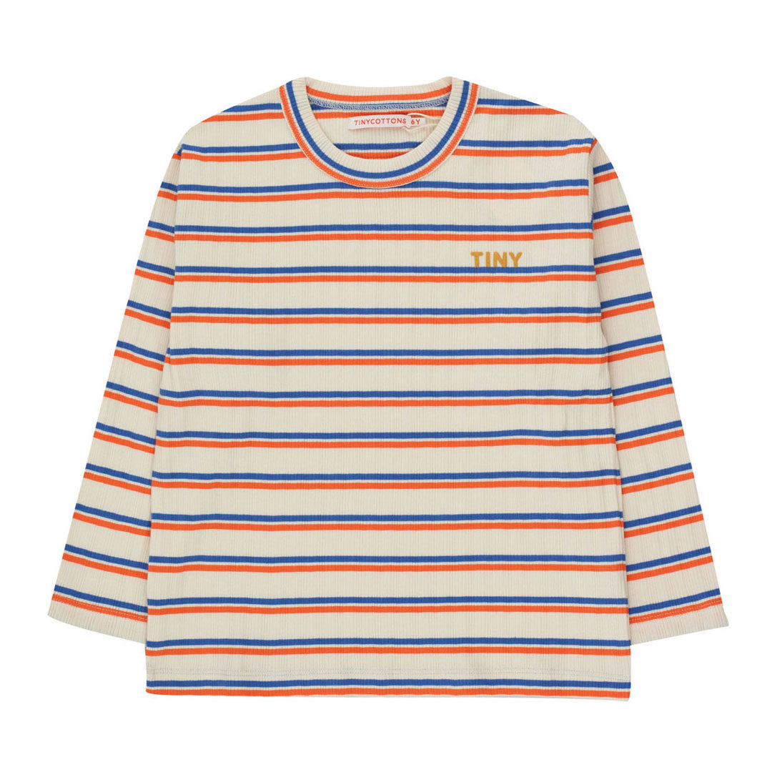 Tiny Cottons Light Cream Rib Stripes Tee