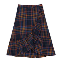 Tiny Cottons Navy Wrap Flannel Skirt