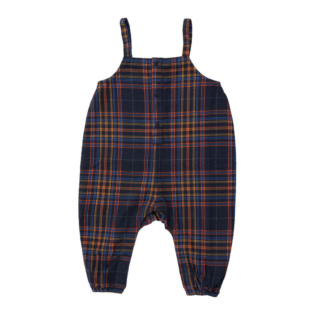 Tiny Cottons Navy Flannel Cottage Romper