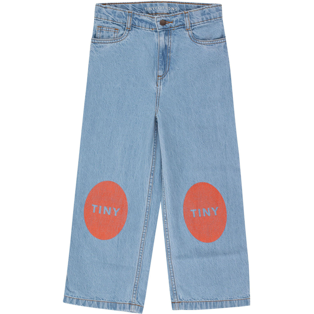 Tiny Cottons Medium Wash Denim Printed Jeans