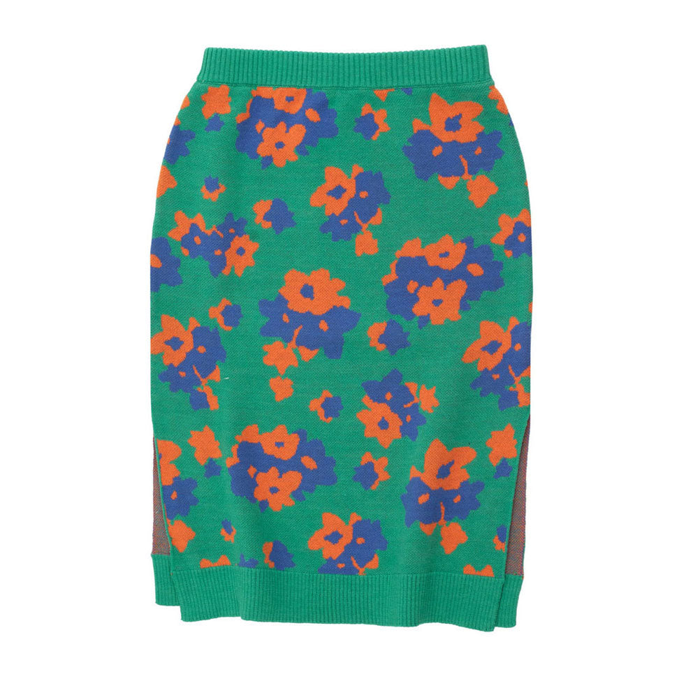 Tiny Cottons Emerald Flowers Long Skirt