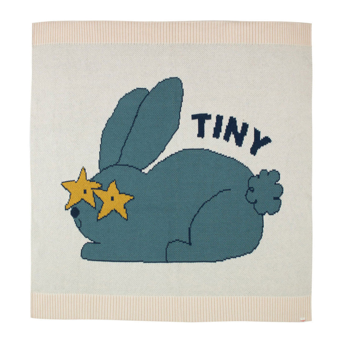Tiny Cottons Light Cream Melange Tiny Rabbit Blanket
