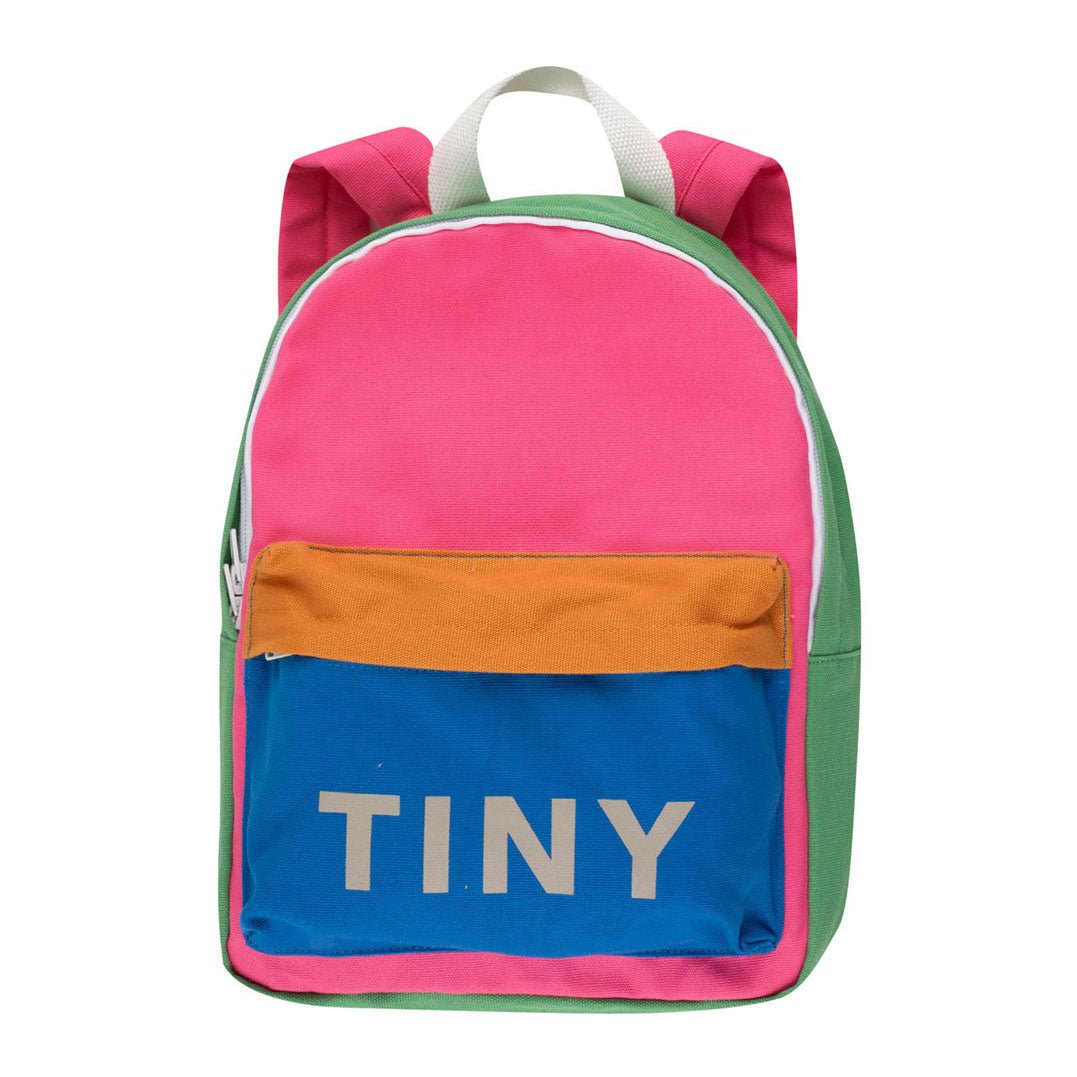 Tiny Cottons Pink/Mustard Colorblock Backpack