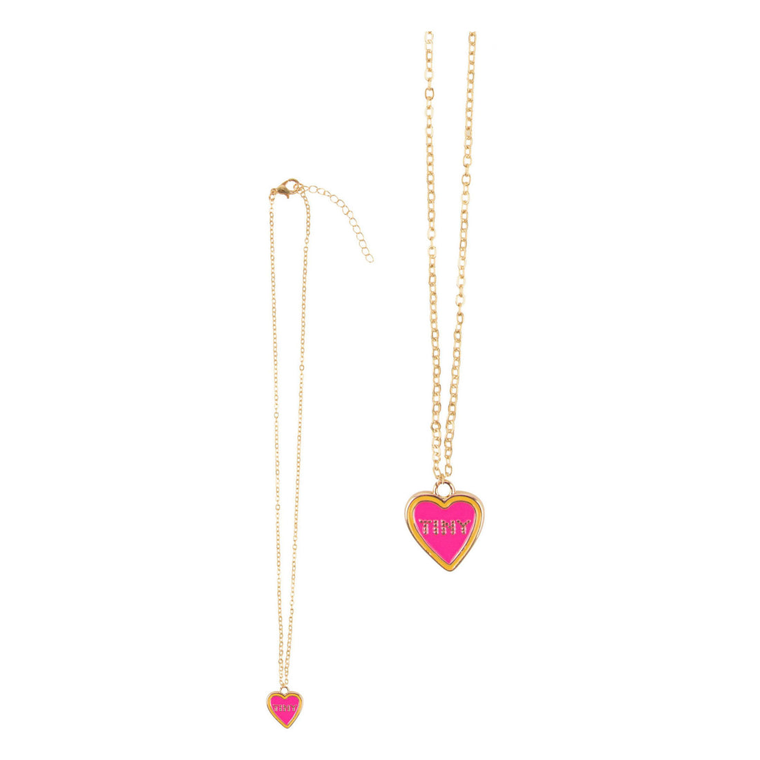 Tiny Cottons Cool Pink Heart Necklace