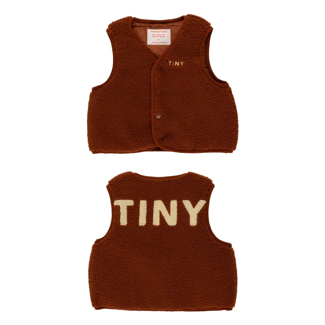 Tiny Cottons Brown Tiny Padded Vest