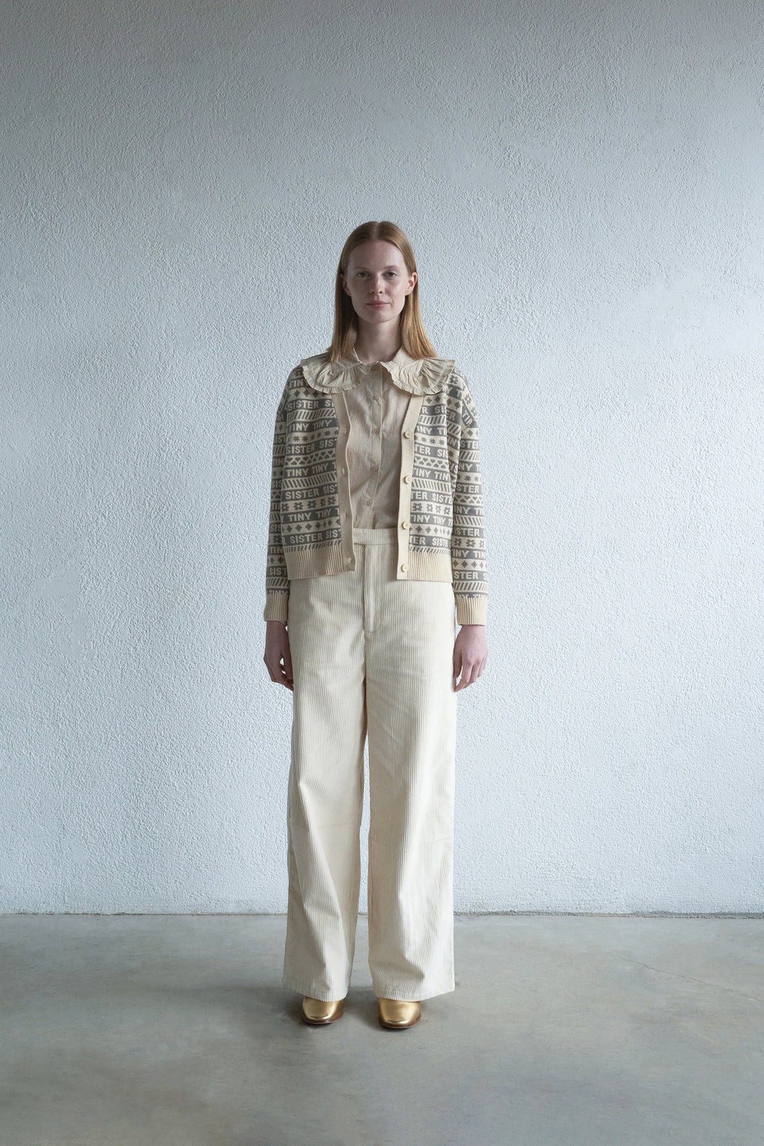 Tiny Cottons Ivory Ines Jacquard Womens Cardigan