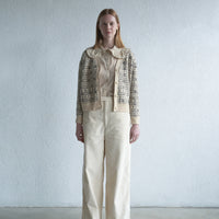 Tiny Cottons Ivory Ines Jacquard Womens Cardigan