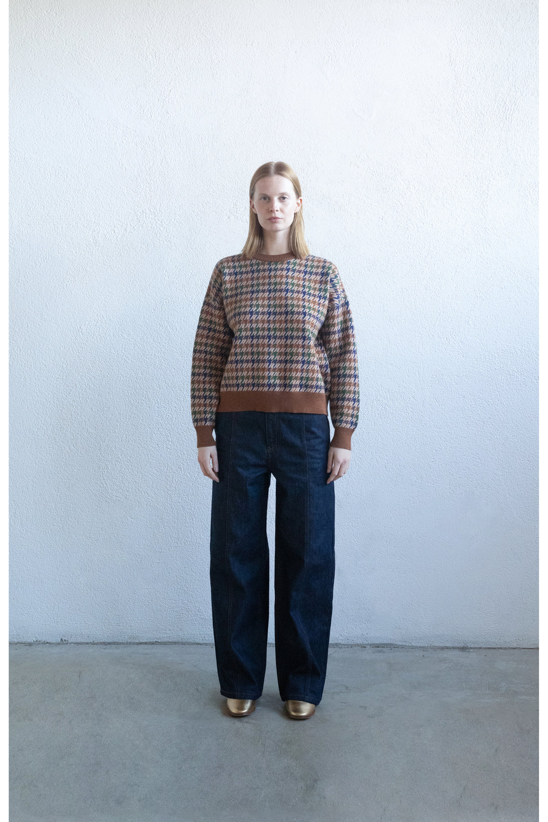 Tiny Cottons Multicolor Luca Hondstooth Womens Sweater