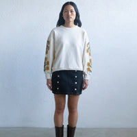 Tiny Cottons Light Cream Aster Womens Sweatshirt
