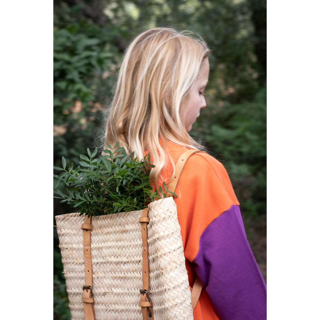Bonmot Orangine Zipp Color Sleeve Sweatshirt