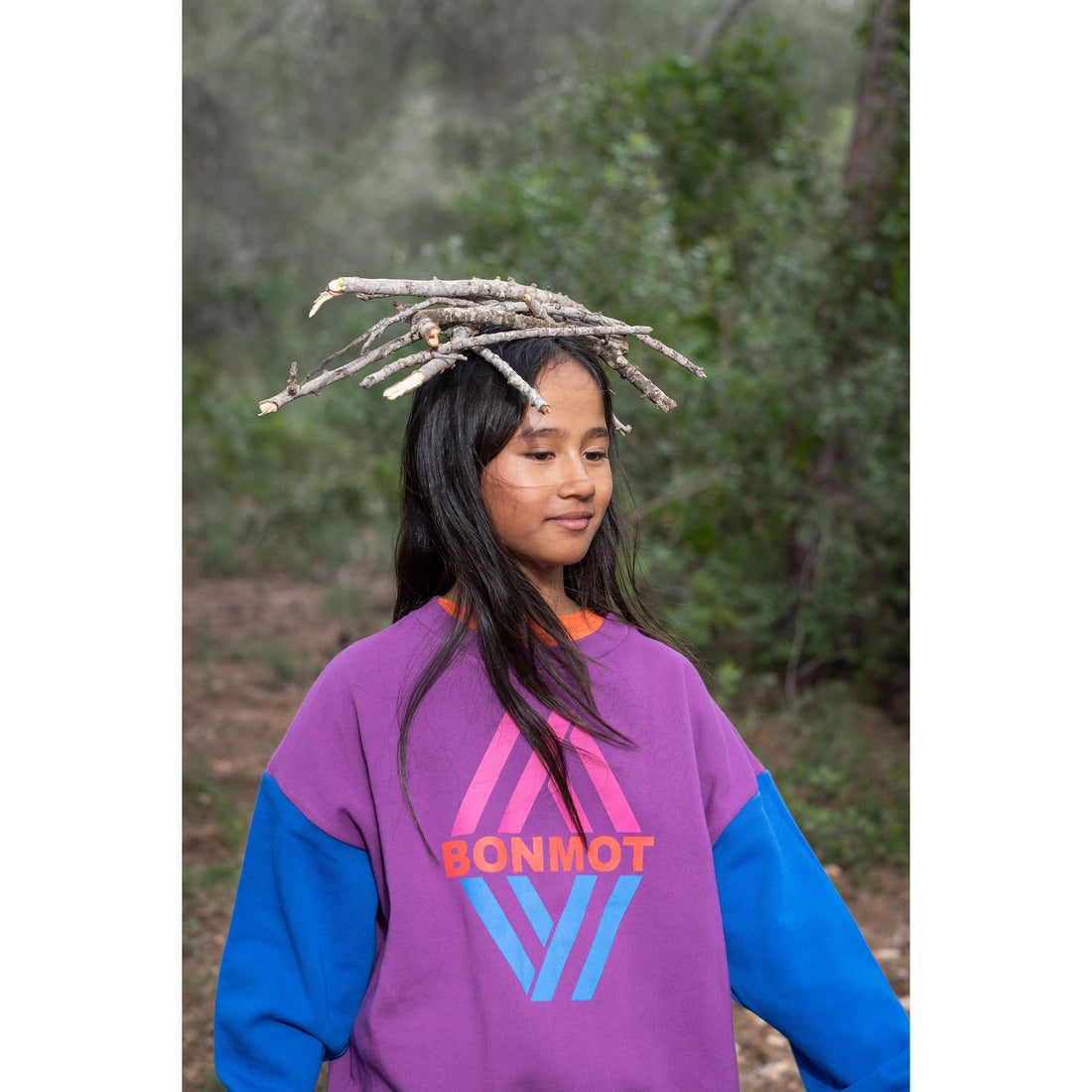 Bonmot Magenta Bonmot Rhombus Sweatshirt