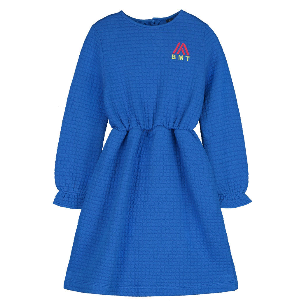 Bonmot Fresh Blue Short Quilted Embrodery Dress