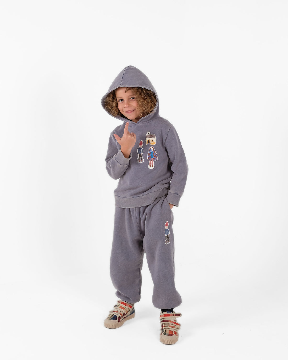 Wolf and Rita Indigo David Hoodie