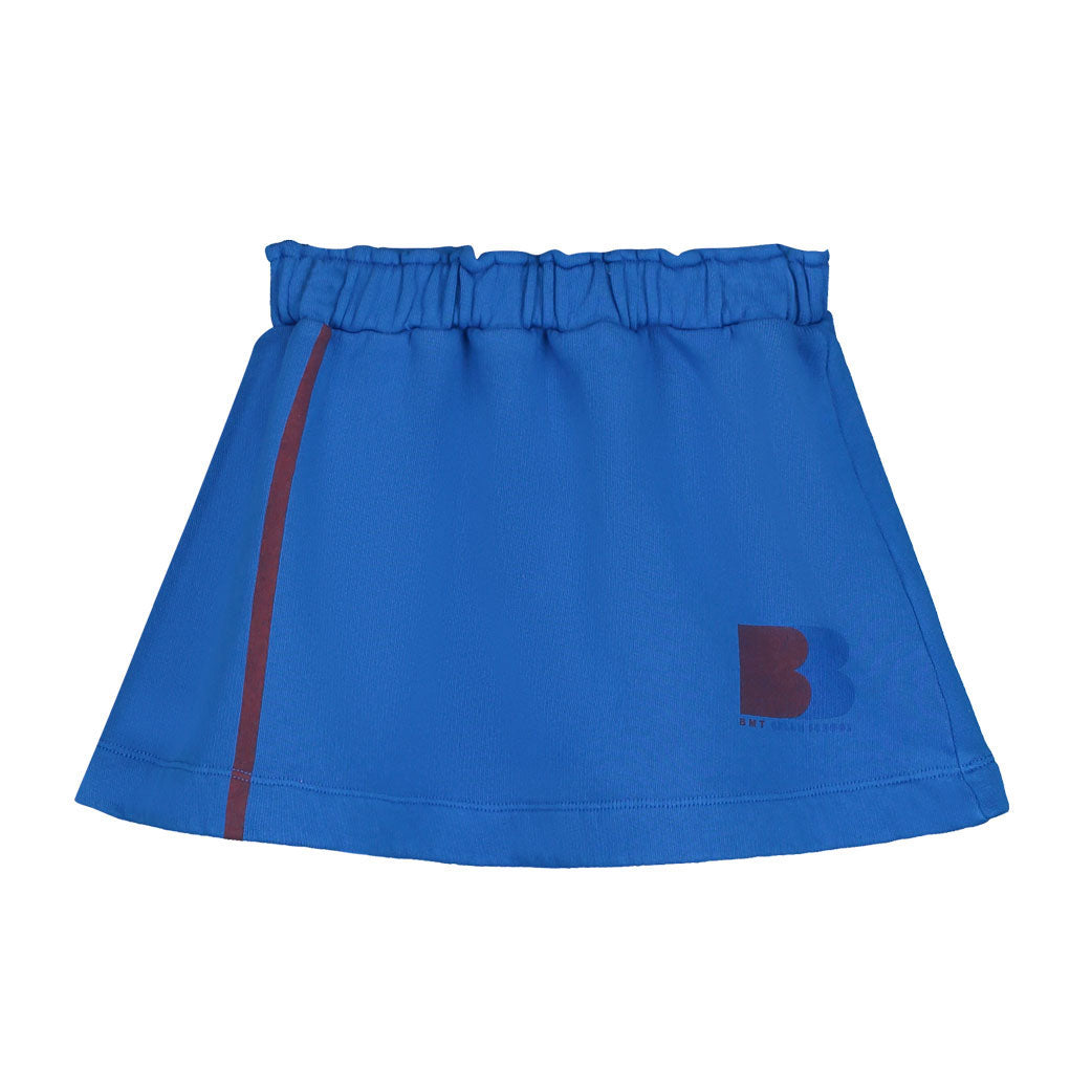 Bonmot Fresh Blue Side Stripe Mini Skirt